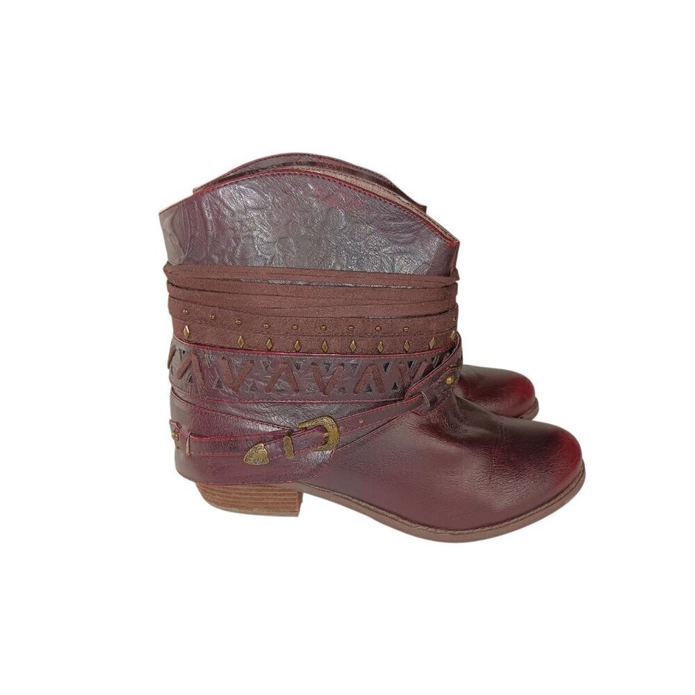 Not Rated Naoni Women's Boots Bootie Shoes Wine size 8